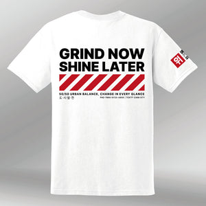 T-shirt Grind Now white back
