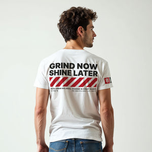 T-shirt Grind Now white back model