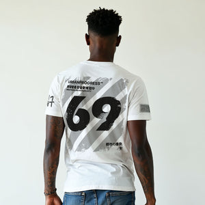 T-shirt Massive white back model