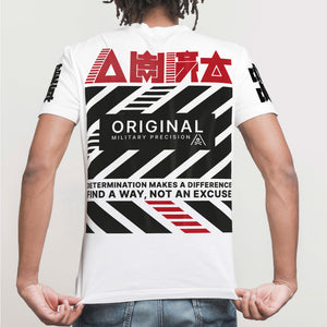 T-shirt No Excuse back white model