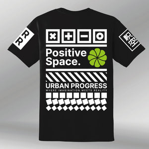 T-shirt Positive Space zwart back