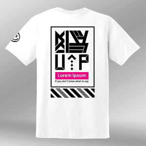 T-shirt Shine white back