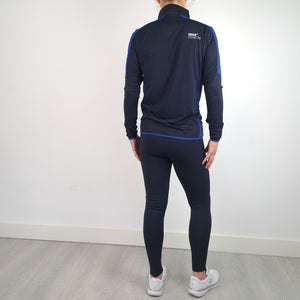 Univi Kwart rits Tussenlaag navy-royal blue back model vrouw