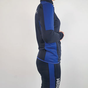 Univi Kwart rits Tussenlaag navy-royal blue side model vrouw