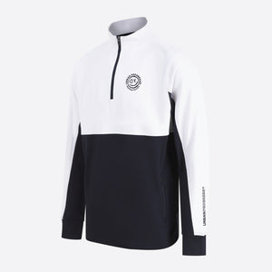 Univi Kwart rits sweatshirt navy-white