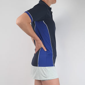 Univi Panel Polo Unisex front 2 model vrouw