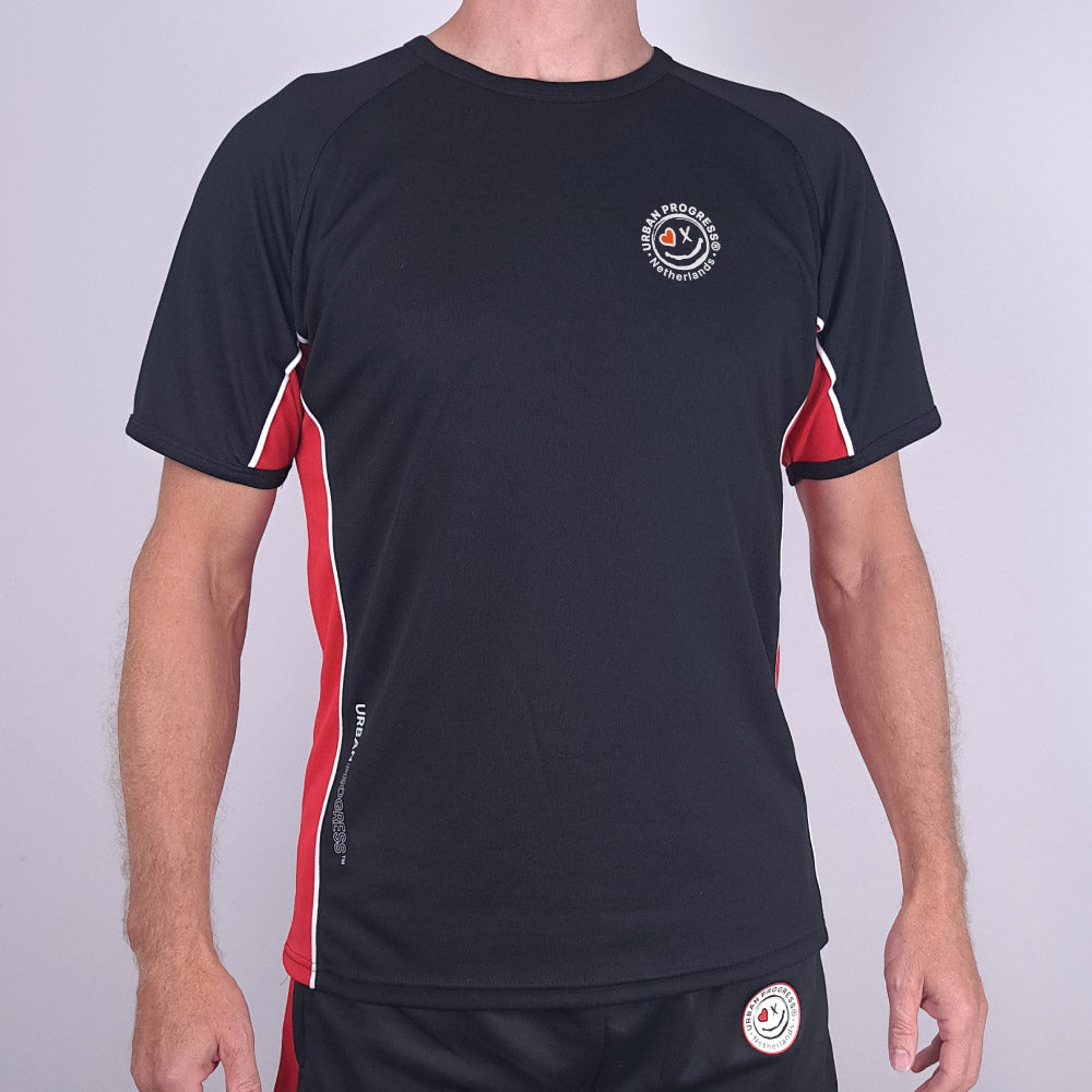 Univi Panel Sport T black-red-white Heren front model