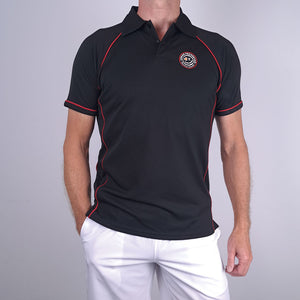 Univi Panel Stroke Tennis Polo zwart front model