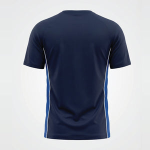 Univi Panelled T-shirt navy-royal back