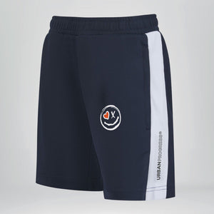 Univi Sport Short met rits navy-wit Heren front-side
