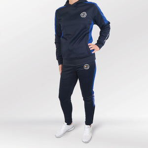 Univi Team Hoodie navy-royal blue front model vrouw