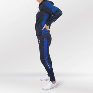 Univi Team Hoodie navy-royal blue side left model vrouw