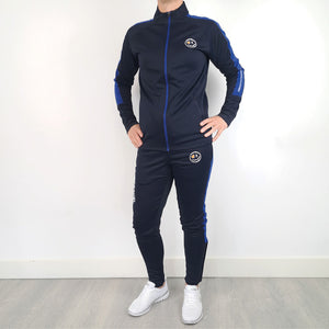 Univi Trainingsjas navy-royal blue front model vrouw
