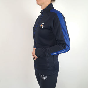 Univi Trainingsjas navy-royal blue side left 2 model vrouw