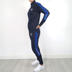 Univi Trainingsjas navy-royal blue side left model vrouw