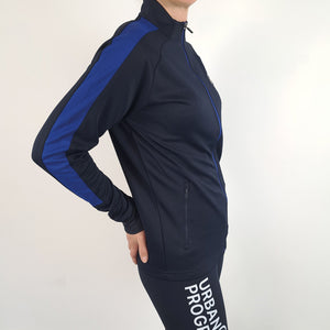Univi Trainingsjas navy-royal blue side right model vrouw