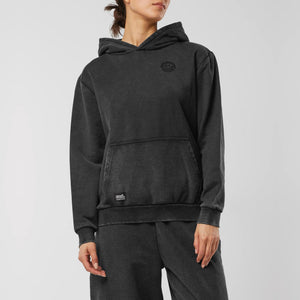 Urban Ease Vintage Oversized Hoodie zwart front model