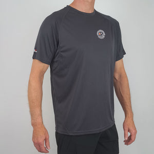 Velocity Vibe Panelled Tee Charcoal front