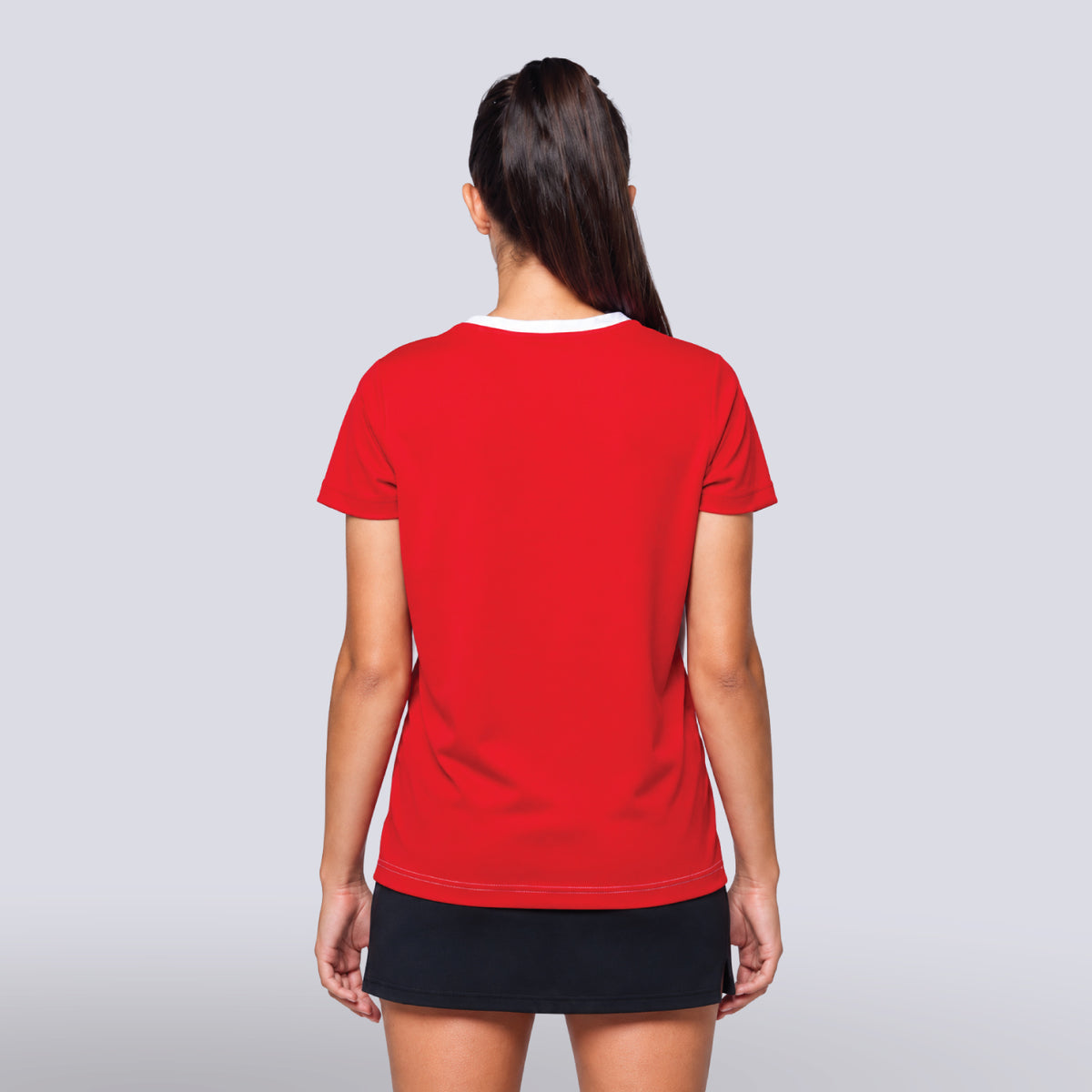 Ace-Panel-Shirt-Dames-model-rood-wit-back