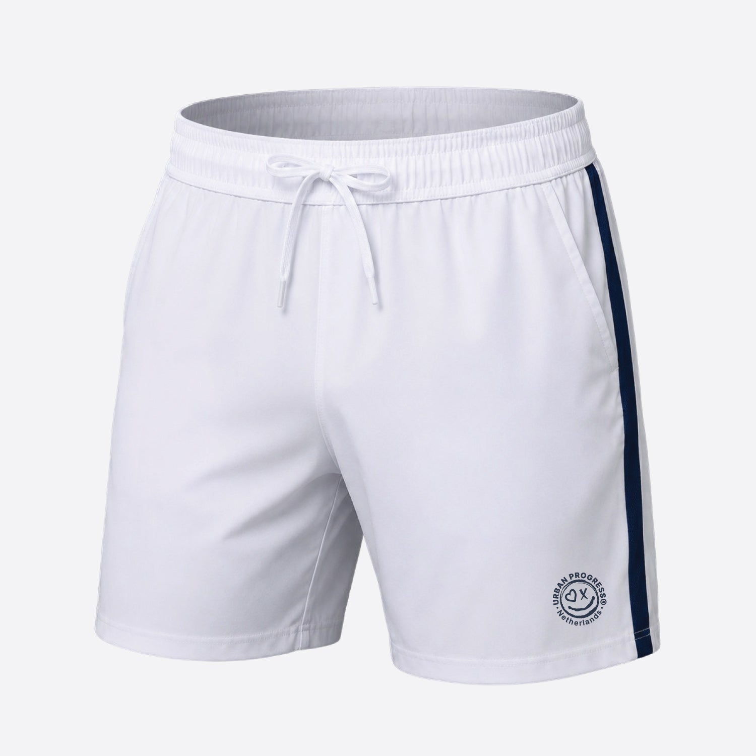 Ace Stripe Short wit blauw front