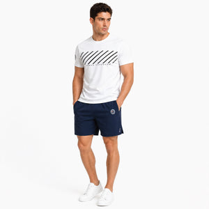 AeroFlex Short model blauw met wit shirt front