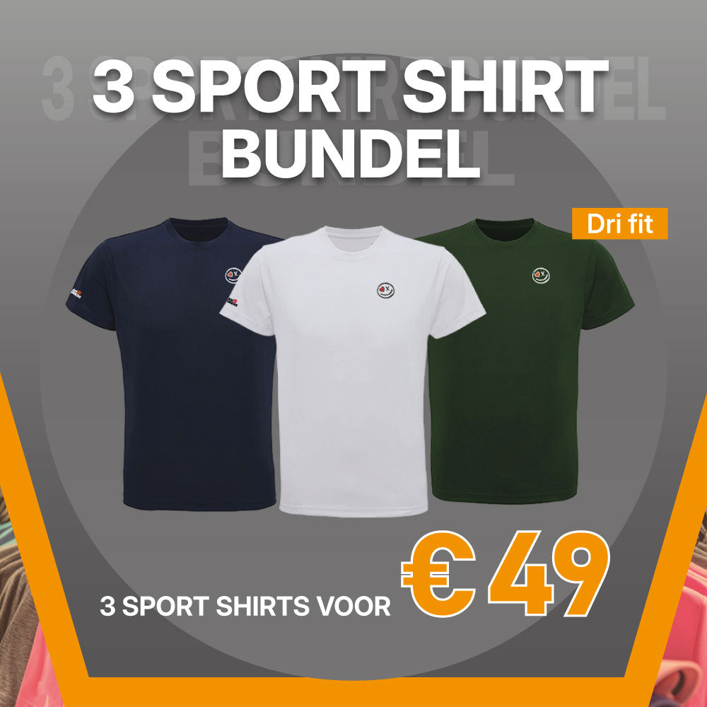 Drie sportshirts bundel productpagina