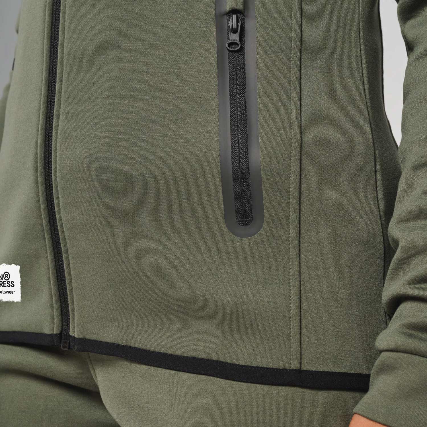 Elevate-Performance-Jasje-dames-Khaki-detail-zak