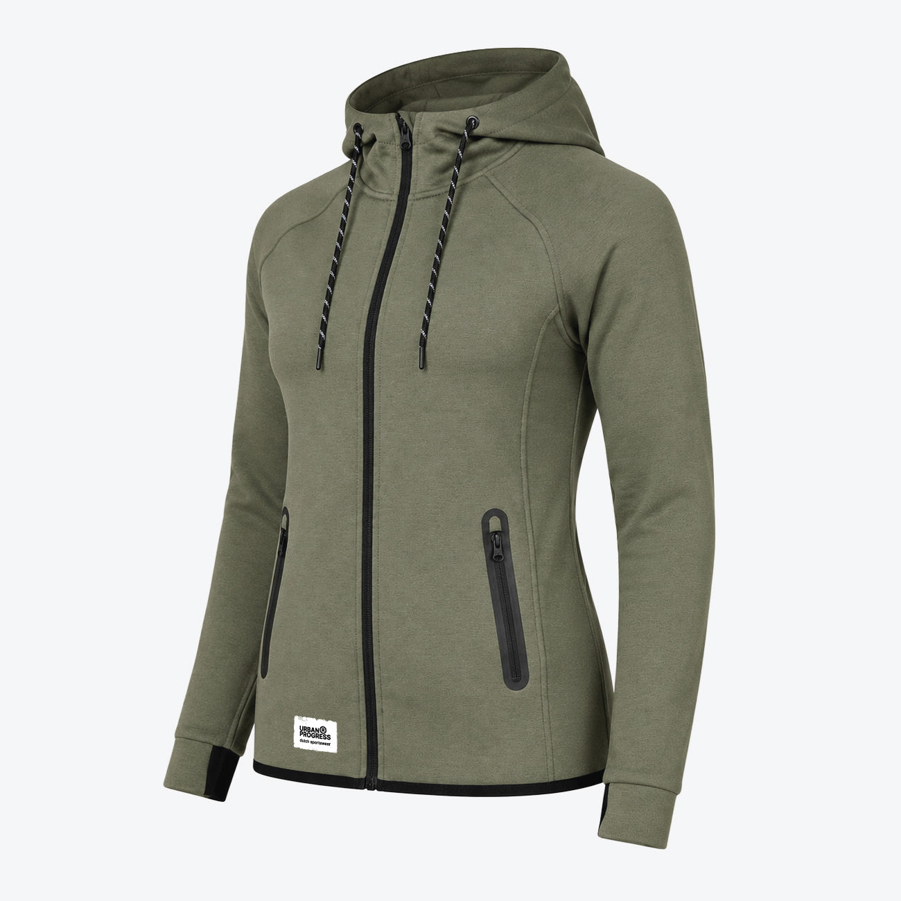 Elevate-Performance-Jasje-dames-Khaki-front-side