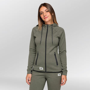 Elevate-Performance-Jasje-dames-model-Khaki-front