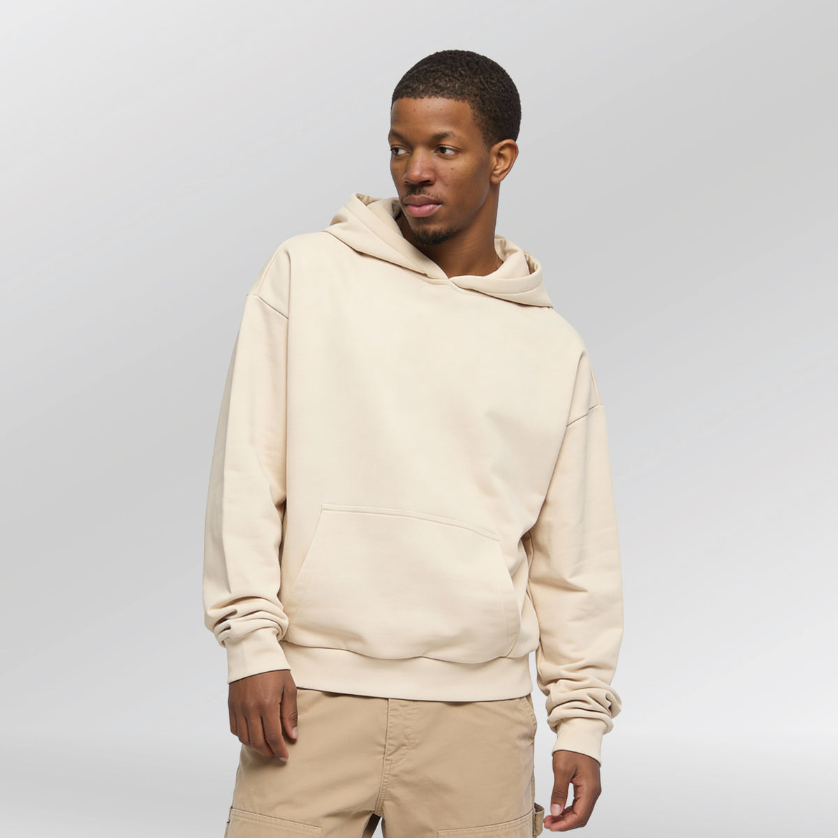 Heavy-Boxy-Hoodie-model-beige-front-close
