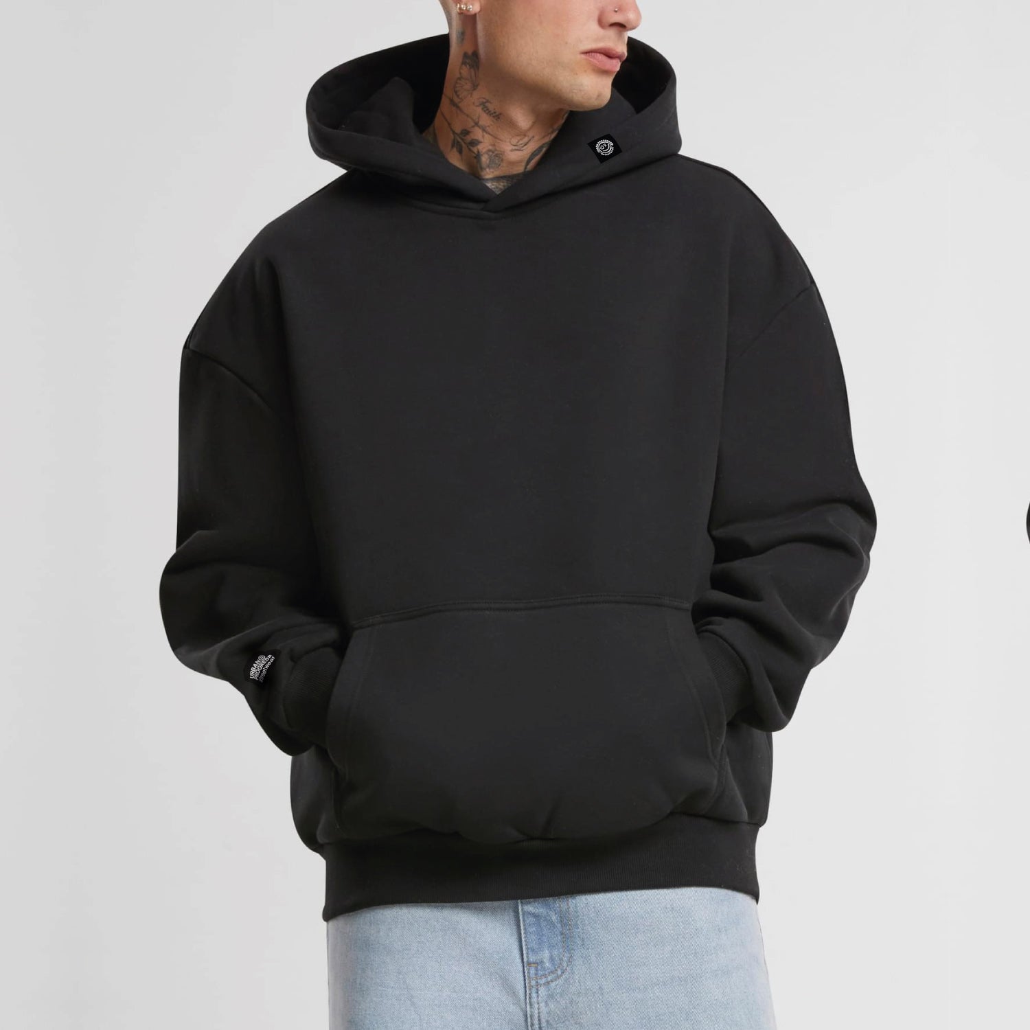 Heavy Oversized Hoodie Coreblock zwart front