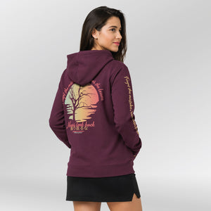 Hoodie-Kintsugi-Spirit-Dames-bordeaux-rood-back