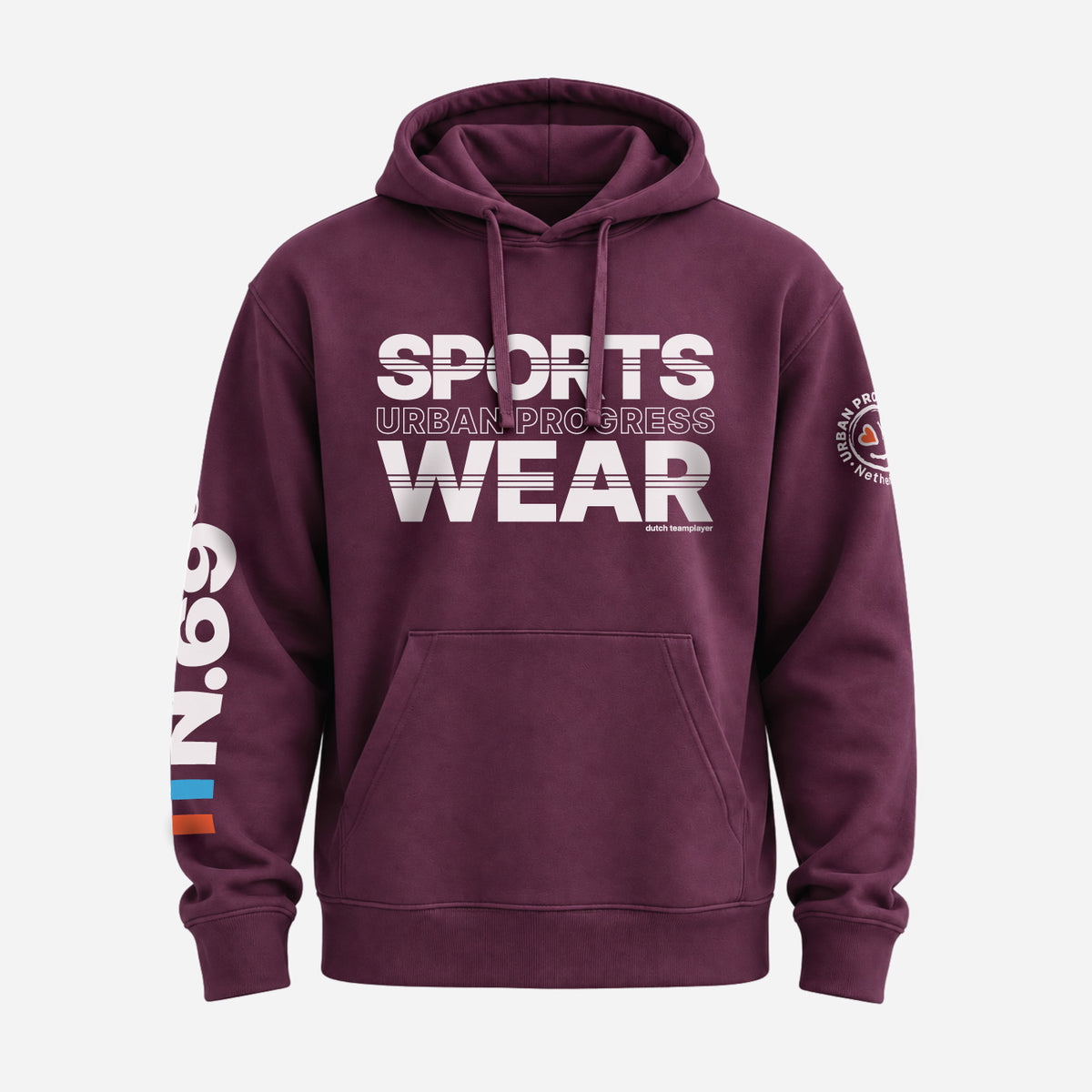 Hoodie-N.69-aubergine-front