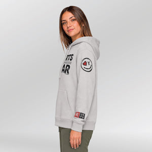 Hoodie-N.69-model-dames-licht-grijs-side-left