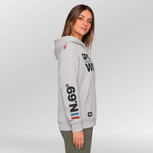 Hoodie-N.69-model-dames-licht-grijs-side-right