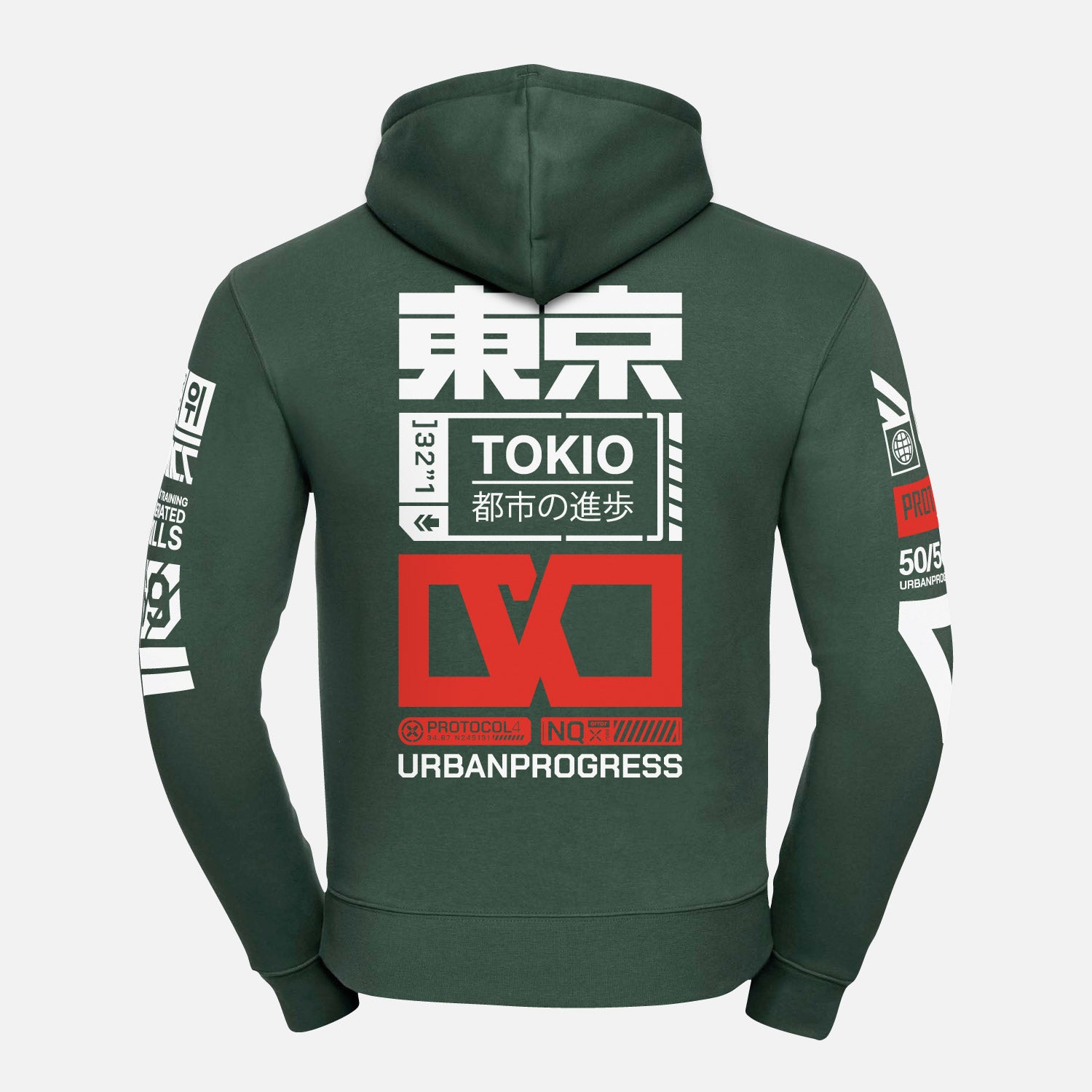 Hoodie-Protocol-bottle-green-back