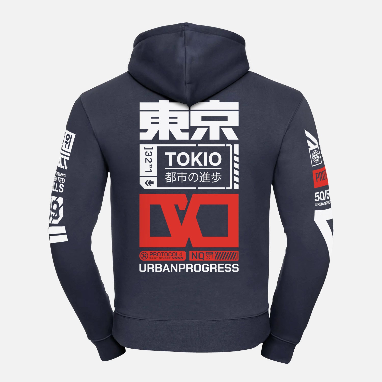 Hoodie-Protocol-french-navy-back