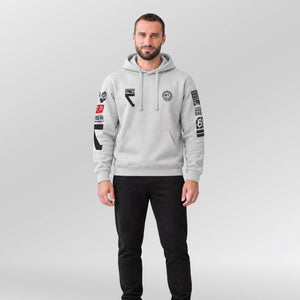 Hoodie-Protocol-model-licht grijs-front-full-body
