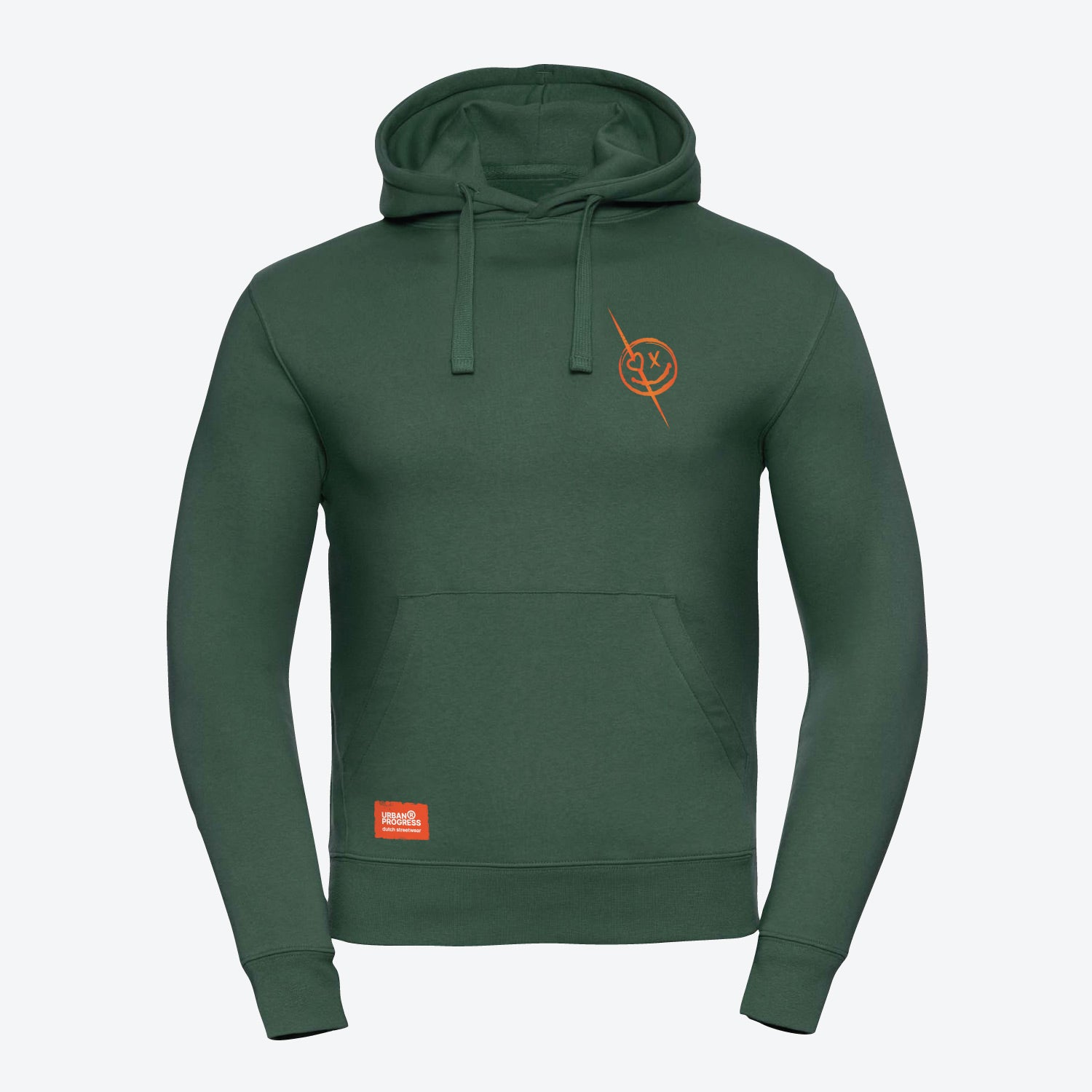 Hoodie-Strive-X-Bottle-green-front