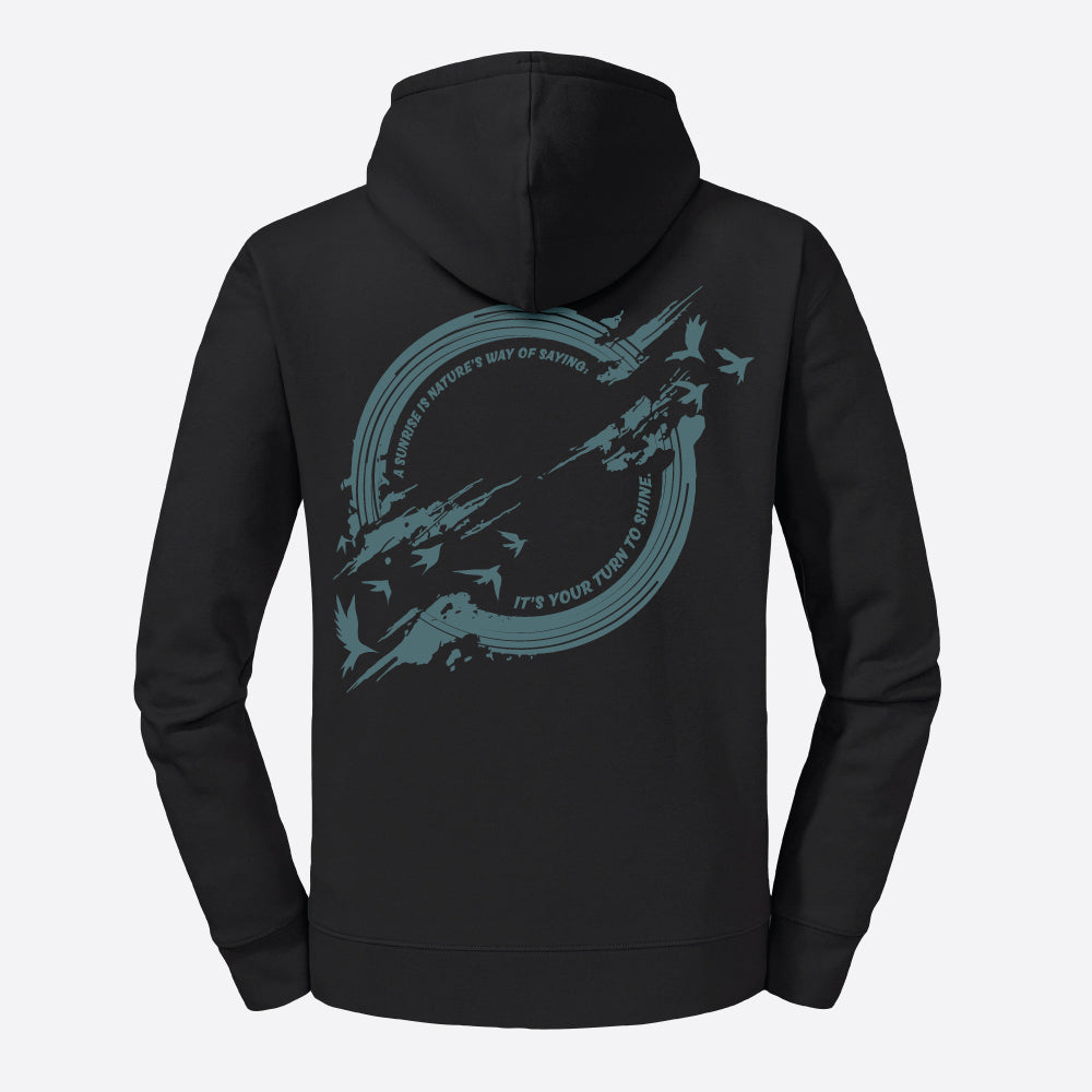 Hoodie-Sunrise-Dames-zwart-back