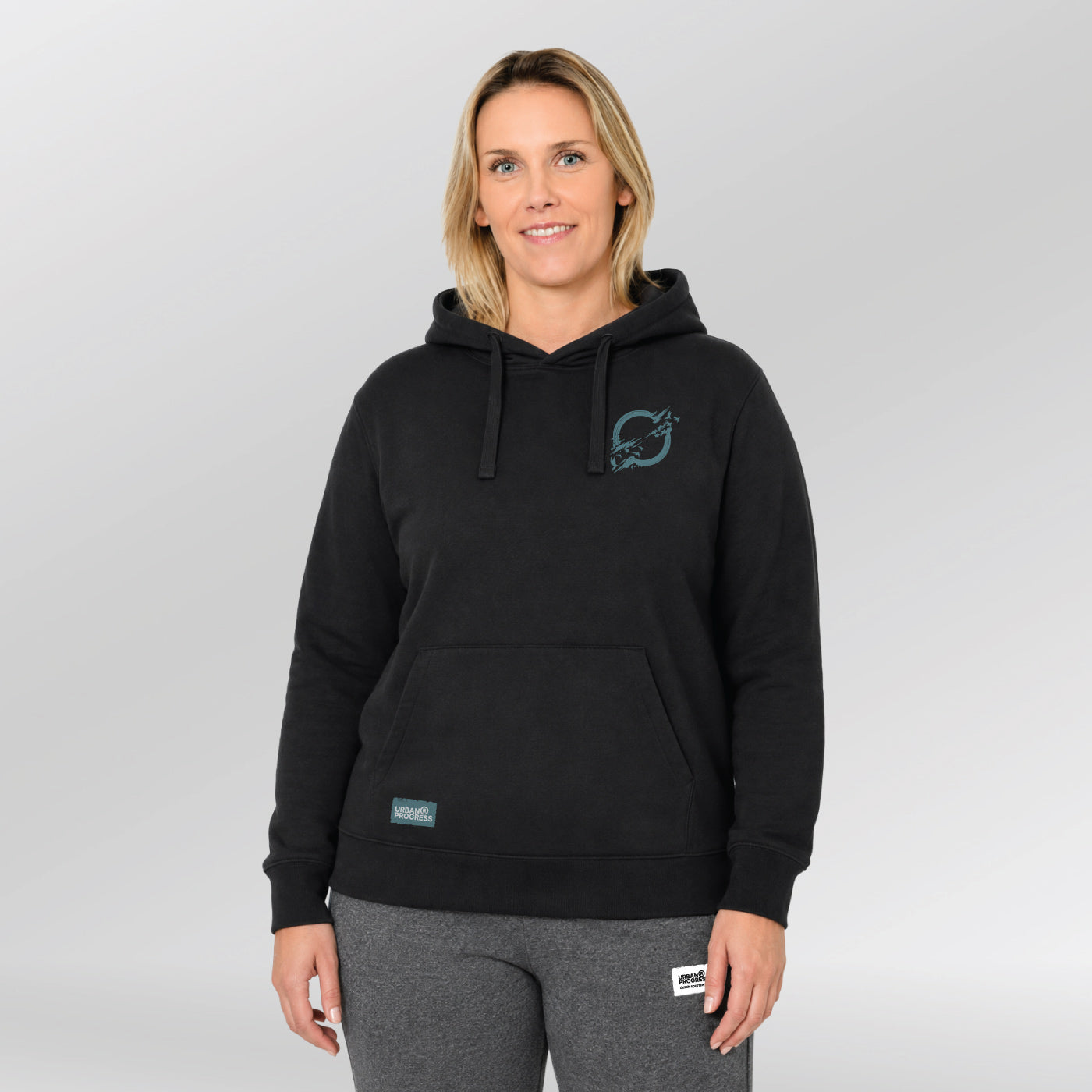 Hoodie-Sunrise-Model-Dames-black-front