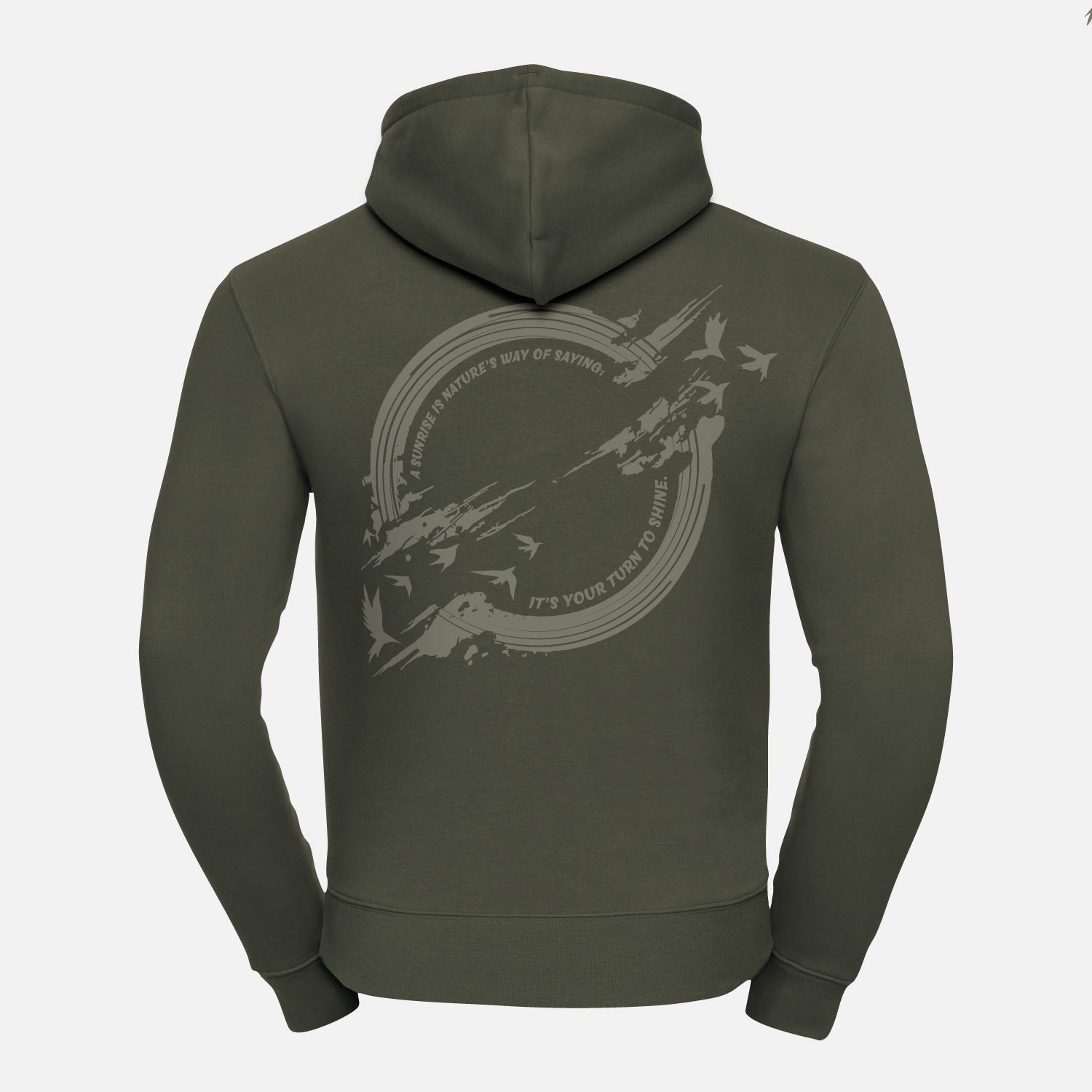 Hoodie-Sunrise-olijf-groen-back
