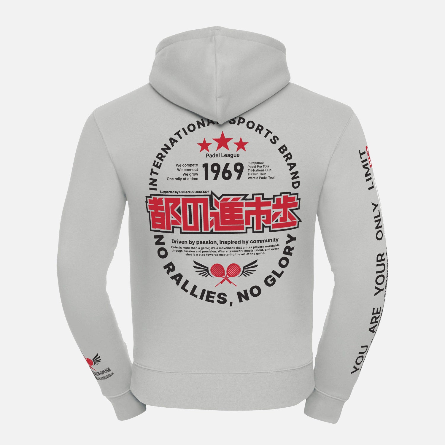 Hoodie-The-Challenger-urban-grey-back