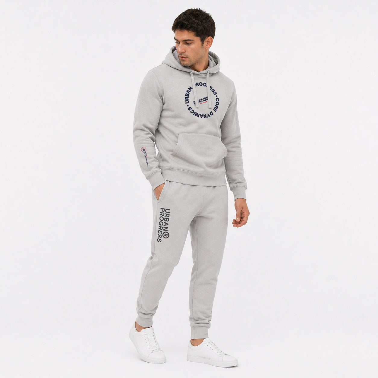 Hoodie Core Dynamics model urban grey front