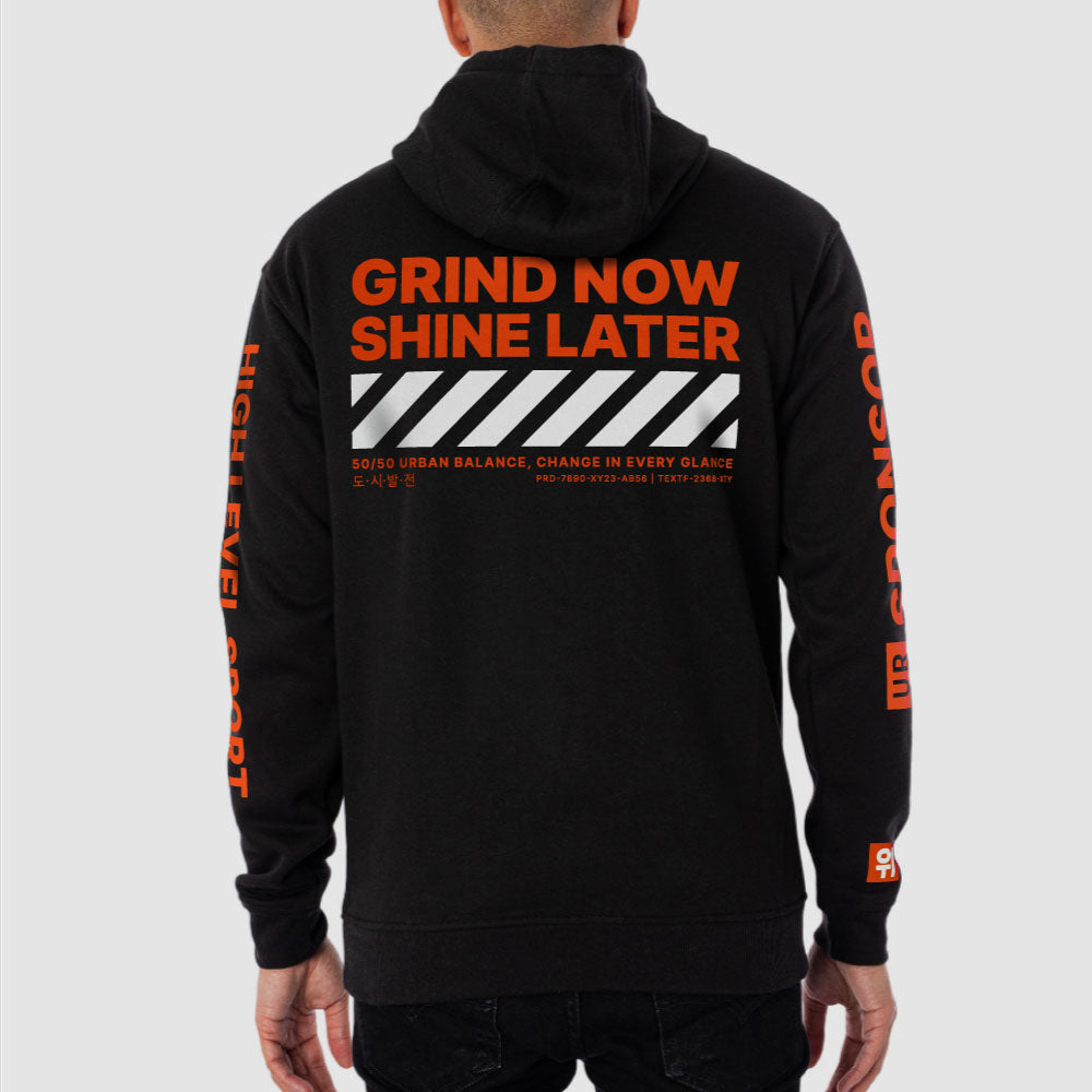 Hoodie Grind Now black back model