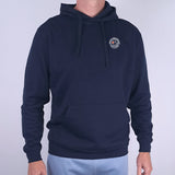 Hoodie Motion Navy Blue front close model