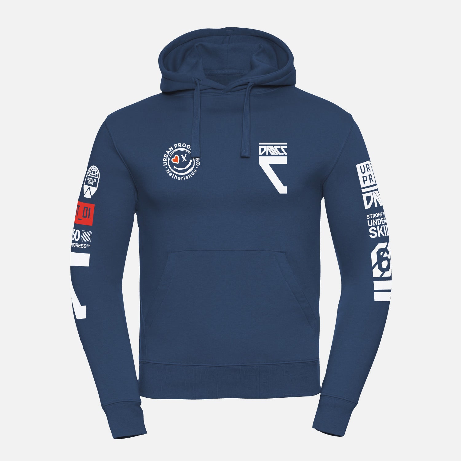 Hoodie Protocol indigo front