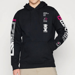 Hoodie Shine black front model