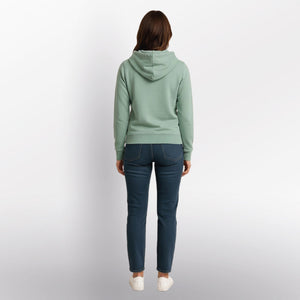 Hoodie Sora model licht groen back