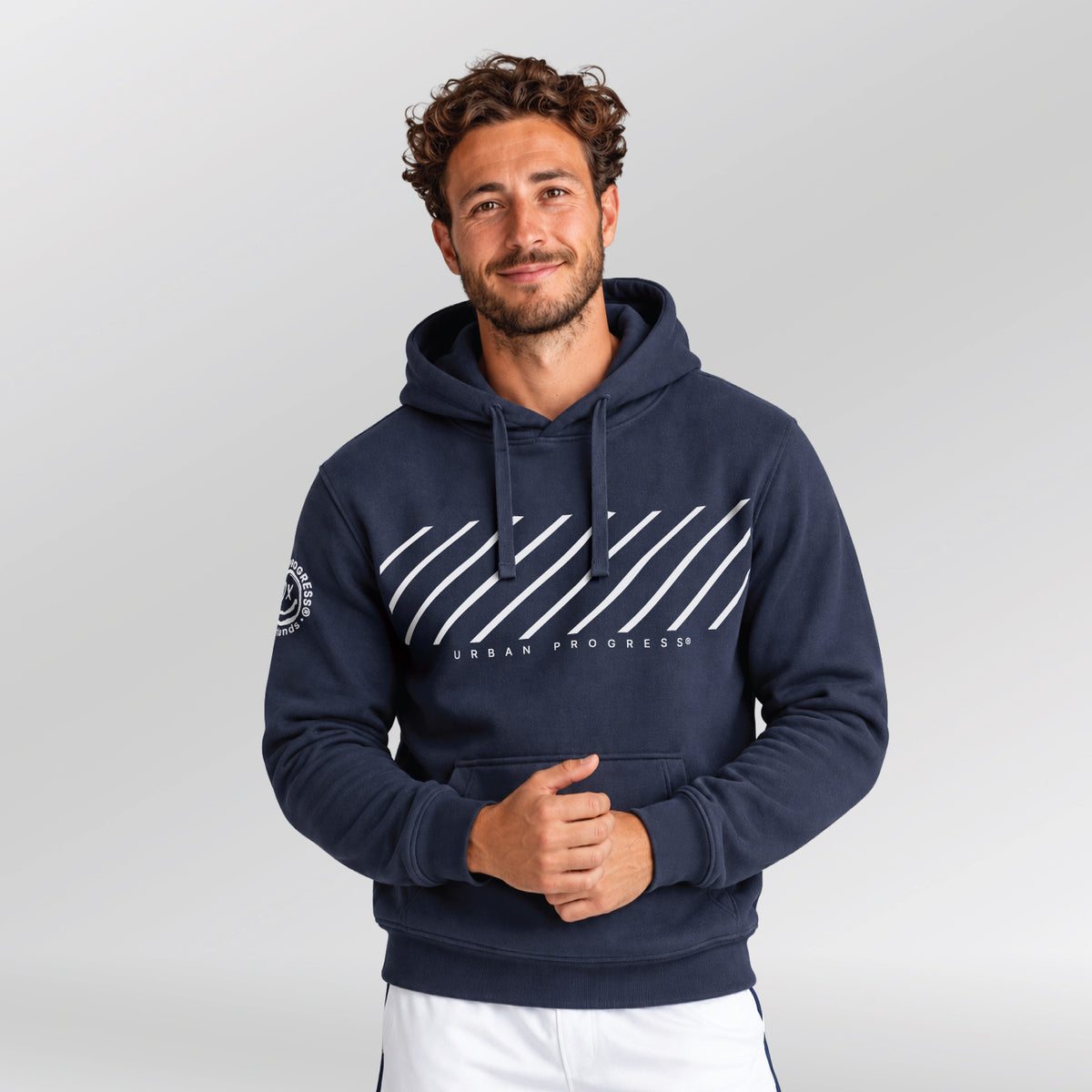 Hoodie Streamline model navy blue front